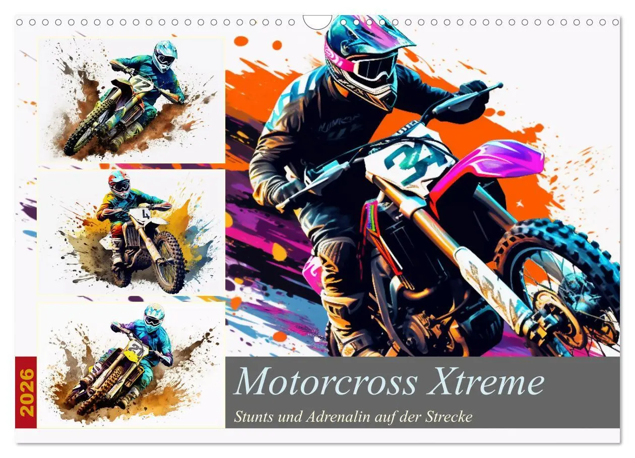Cover: 9783457498545 | Motorcross Xtreme (Wandkalender 2026 DIN A3 quer), CALVENDO...