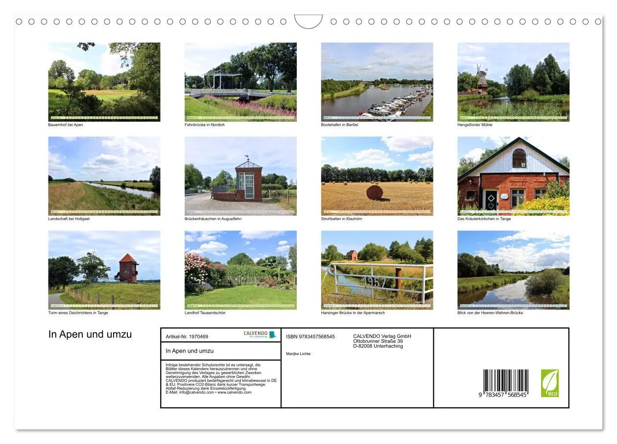 Bild: 9783457568545 | In Apen und umzu (Wandkalender 2026 DIN A3 quer), CALVENDO...