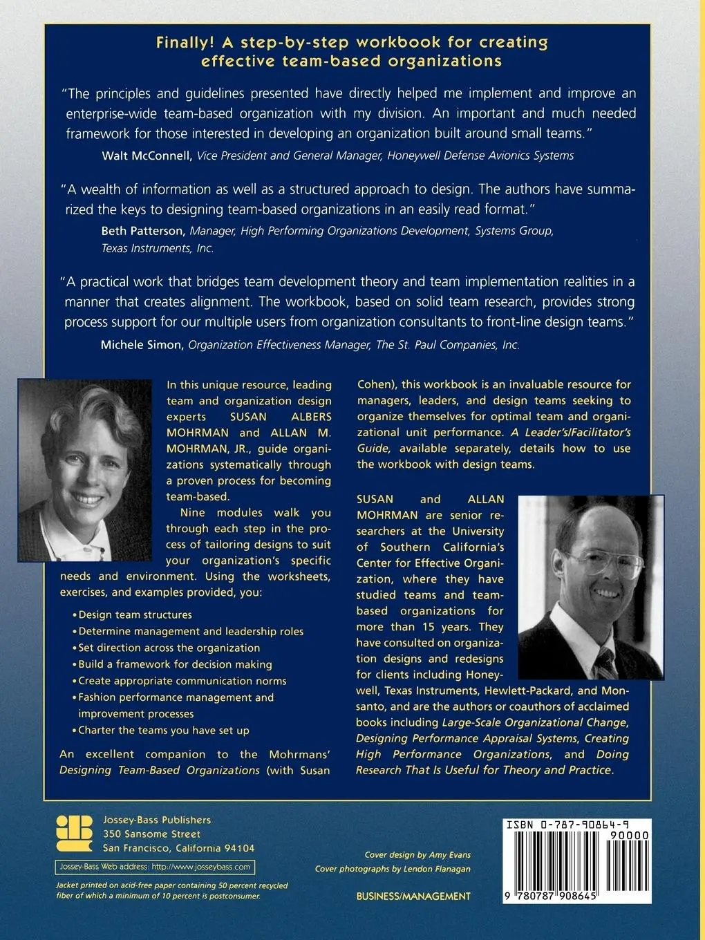 Rückseite: 9780787908645 | Designing Leading Team Based Organ | Susan Albers Mohrman | Buch