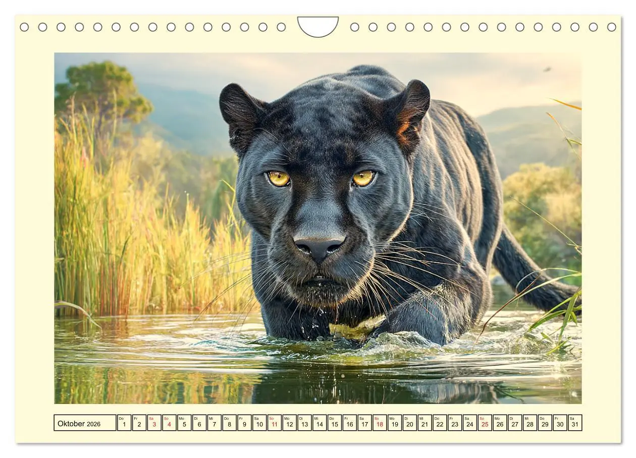 Bild: 9783457558645 | Schwarze Panther. Geheimnisvolle Schatten der Wildnis (Wandkalender...