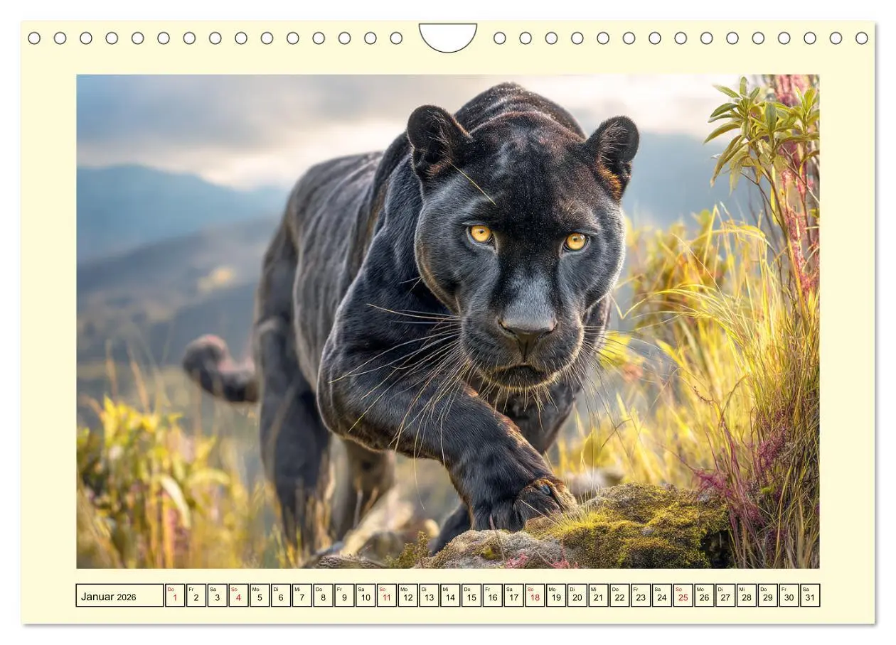 Bild: 9783457558645 | Schwarze Panther. Geheimnisvolle Schatten der Wildnis (Wandkalender...
