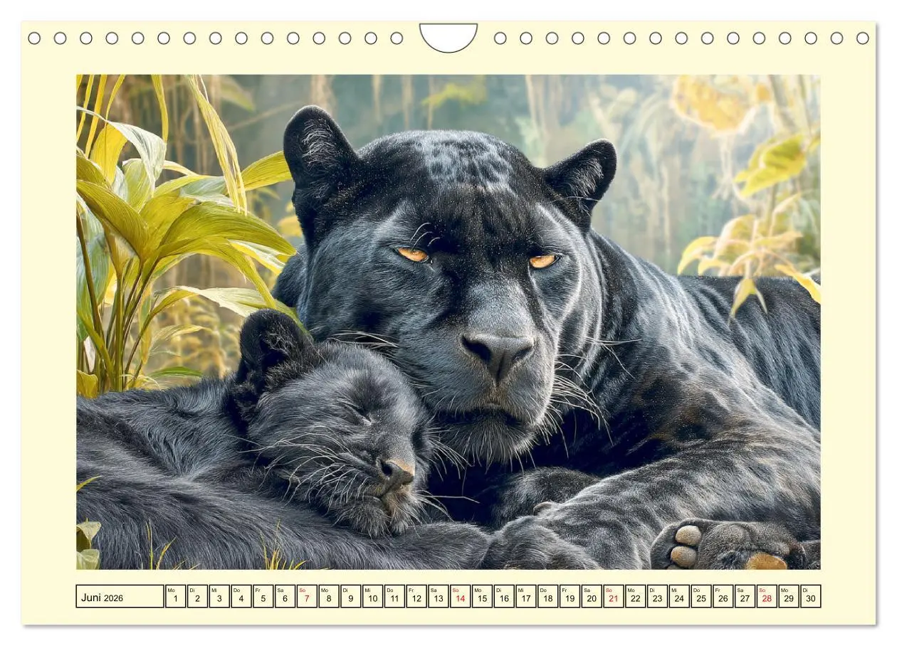 Bild: 9783457558645 | Schwarze Panther. Geheimnisvolle Schatten der Wildnis (Wandkalender...