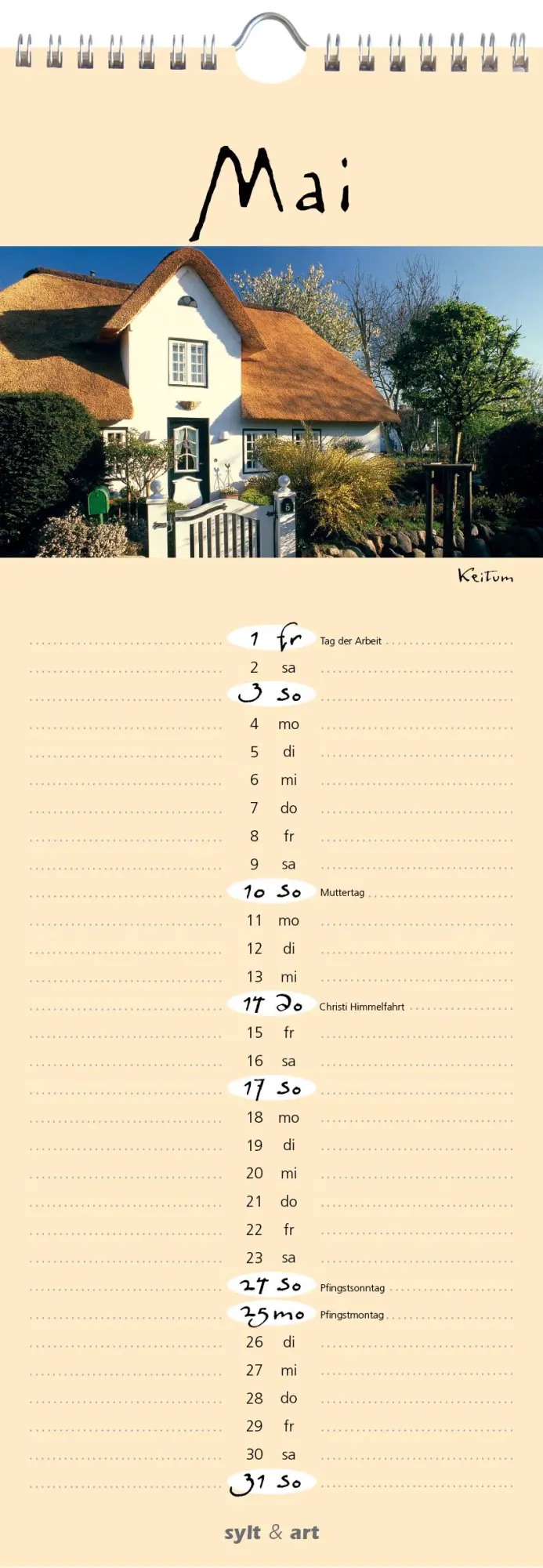 Bild: 9783944498645 | Sylt-die Insel 2026 Streifenkalender | Gernot Westendorf | Kalender