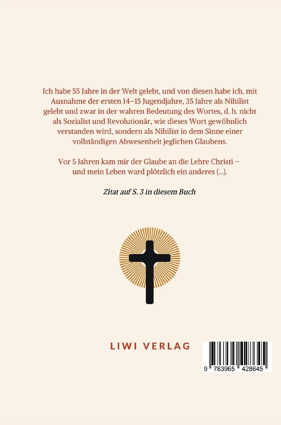 Rückseite: 9783965428645 | Leo Tolstoi: Worin besteht mein Glaube? Vollständige Neuausgabe | Buch