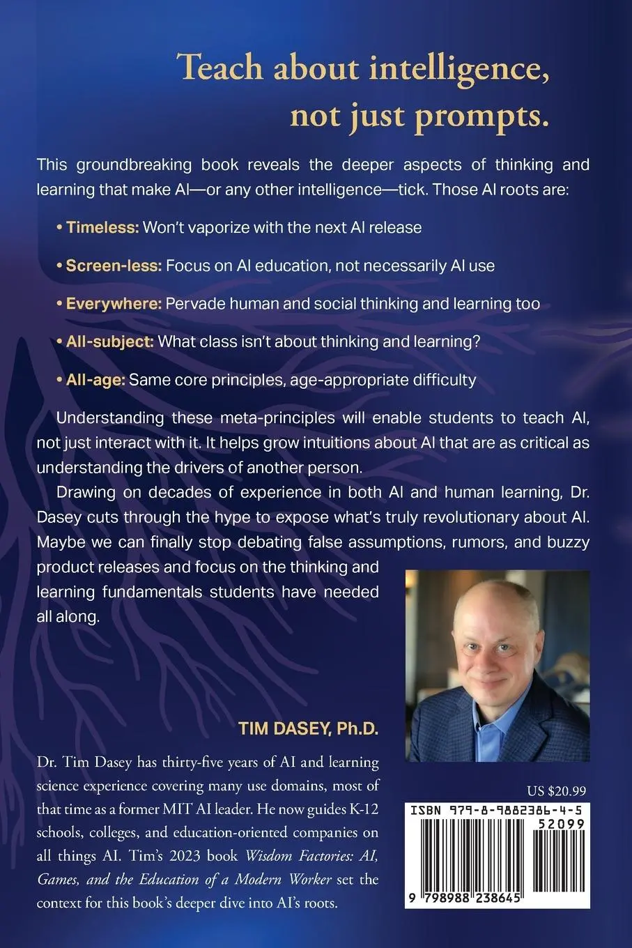 Rückseite: 9798988238645 | AI Wisdom Volume 1 | Meta-Principles of Thinking and Learning | Dasey