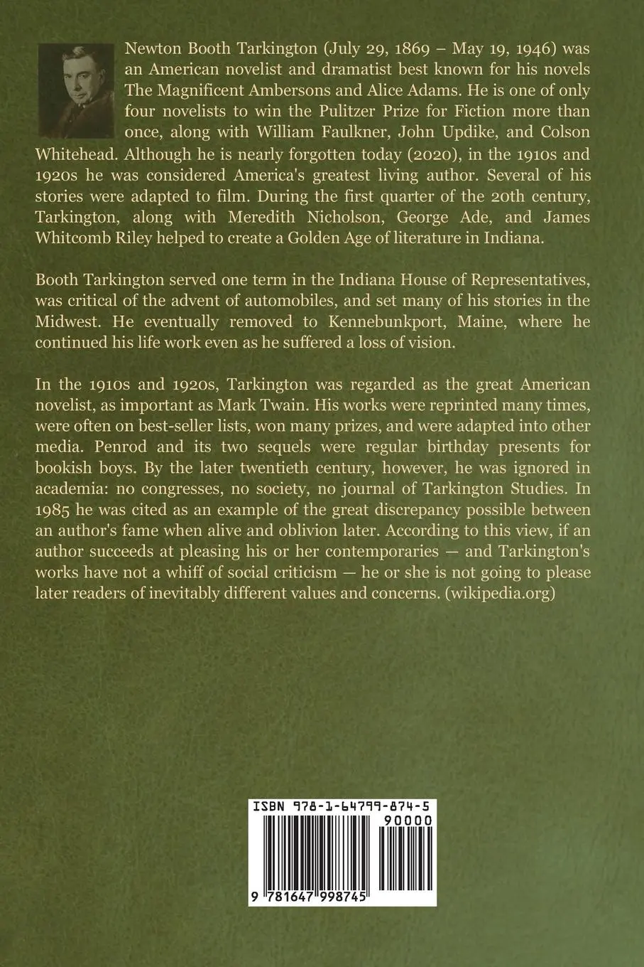Rückseite: 9781647998745 | The Magnificent Ambersons | Booth Tarkington | Taschenbuch | Englisch