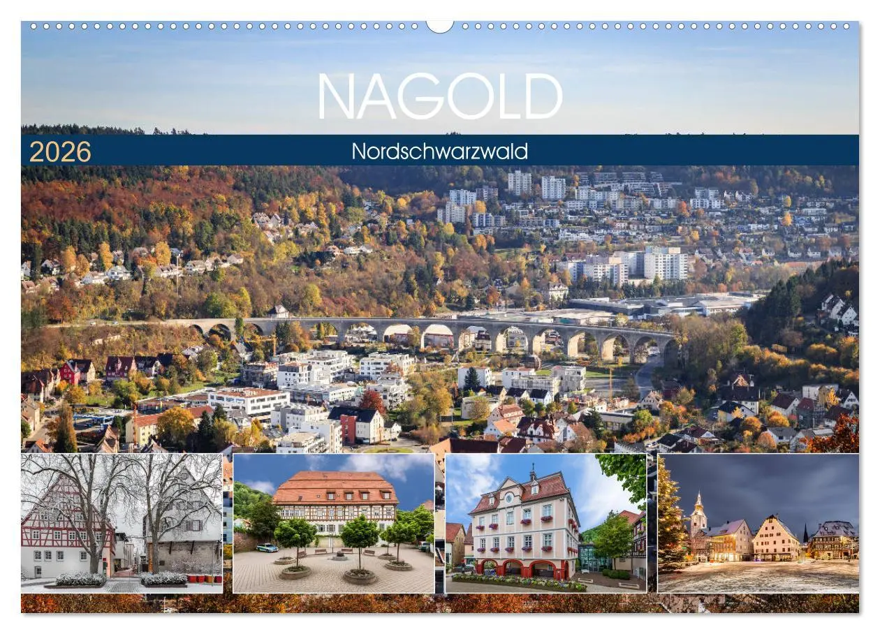 Cover: 9783457858745 | Nagold (Wandkalender 2026 DIN A2 quer), CALVENDO Monatskalender | 2026