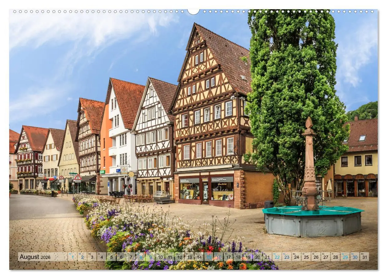 Bild: 9783457858745 | Nagold (Wandkalender 2026 DIN A2 quer), CALVENDO Monatskalender | 2026
