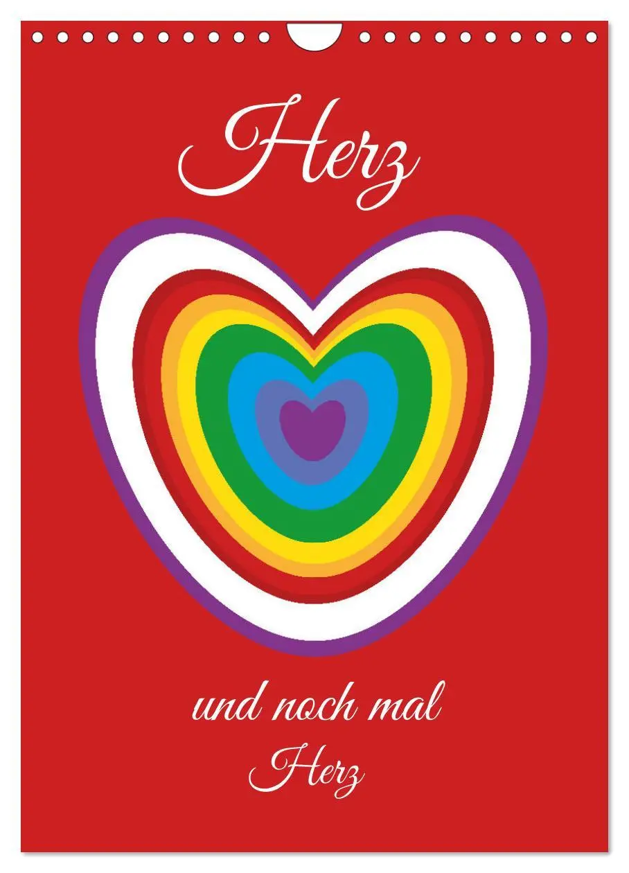 Cover: 9783516328745 | Herz und noch mal Herz (Wandkalender 2026 DIN A4 hoch), CALVENDO...