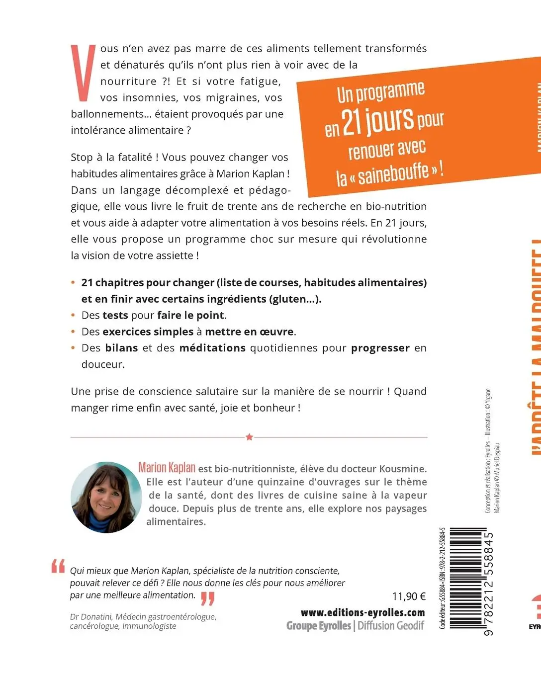 Rückseite: 9782212558845 | J'arrête la malbouffe | 21 jours pour changer | Marion Kaplan | Buch