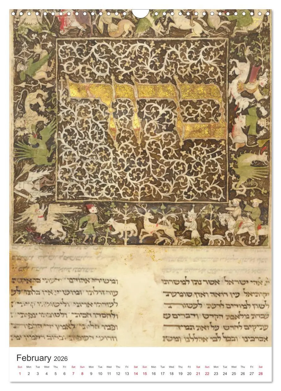 Bild: 9783516558845 | Hebrew Illuminations and Manuscripts (Wall Calendar 2026 DIN A3...