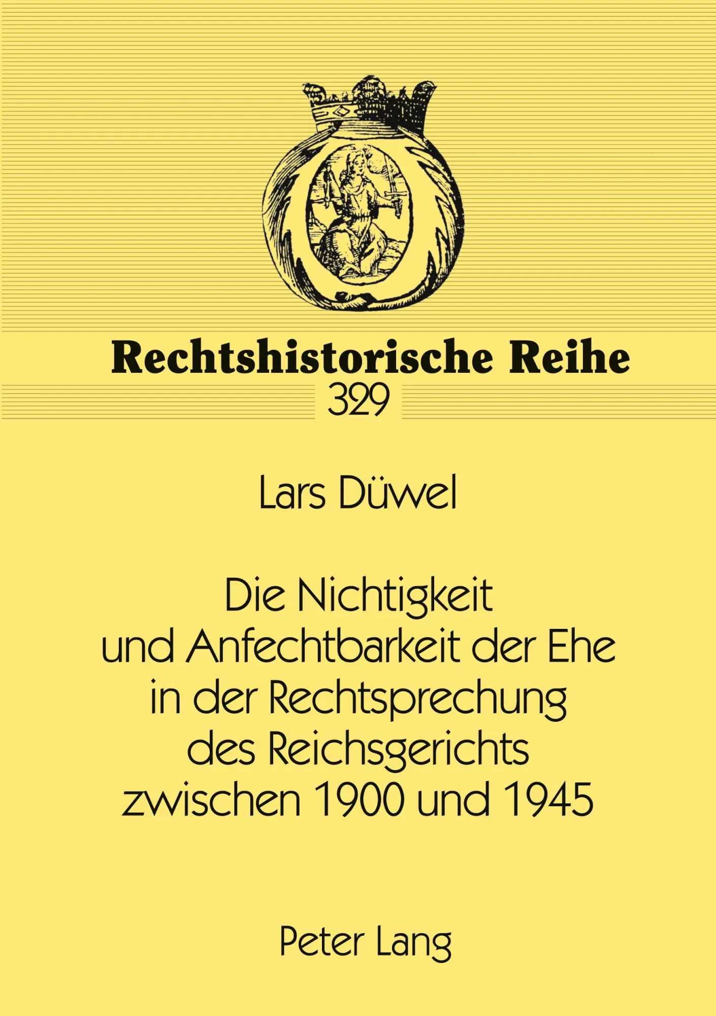 Cover: 9783631538845 | Die Nichtigkeit und Anfechtbarkeit der Ehe in der Rechtsprechung...