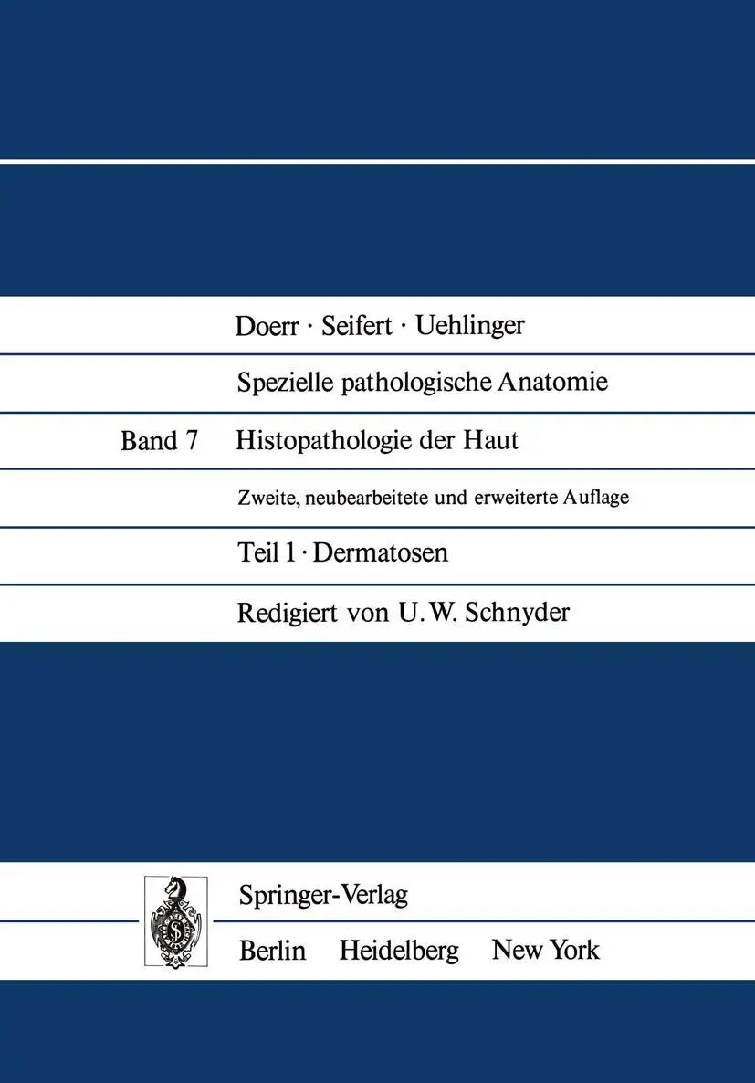 Cover: 9783642668845 | Histopathologie der Haut | Teil 1 Dermatosen | G. Achten (u. a.)