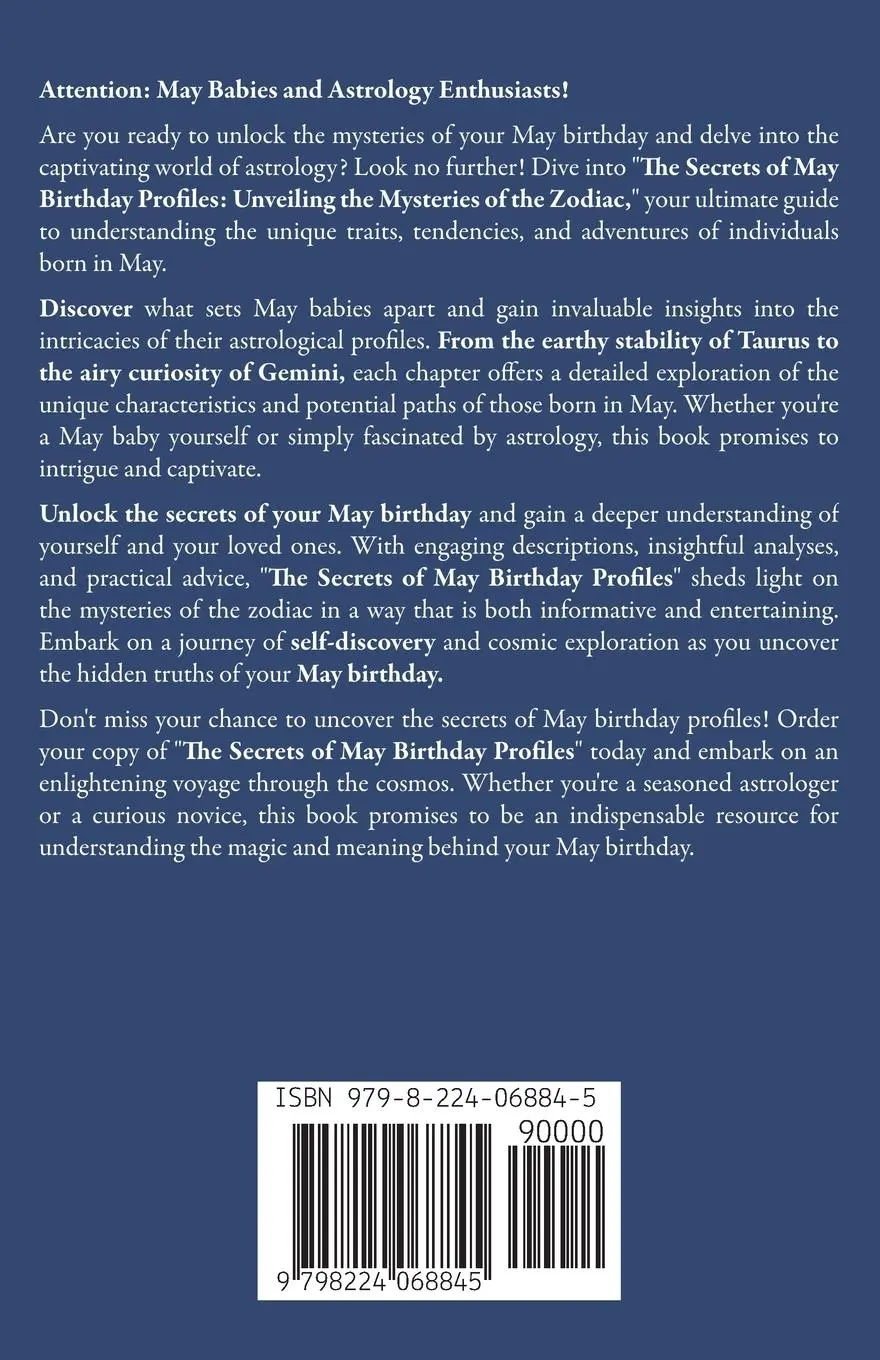 Rückseite: 9798224068845 | The Secret Language of Birthdays For May | Daniel Sanjurjo | Buch