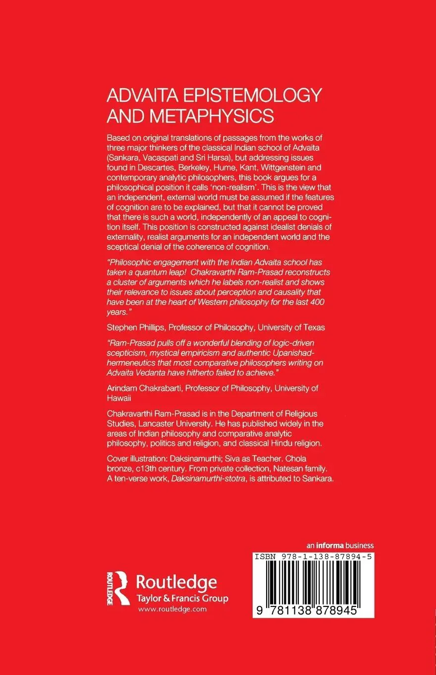 Rückseite: 9781138878945 | Advaita Epistemology and Metaphysics | Chakravarthi Ram-Prasad | Buch