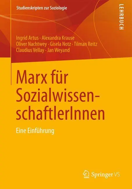 Cover: 9783531158945 | Marx für SozialwissenschaftlerInnen | Eine Einführung | Artus (u. a.)