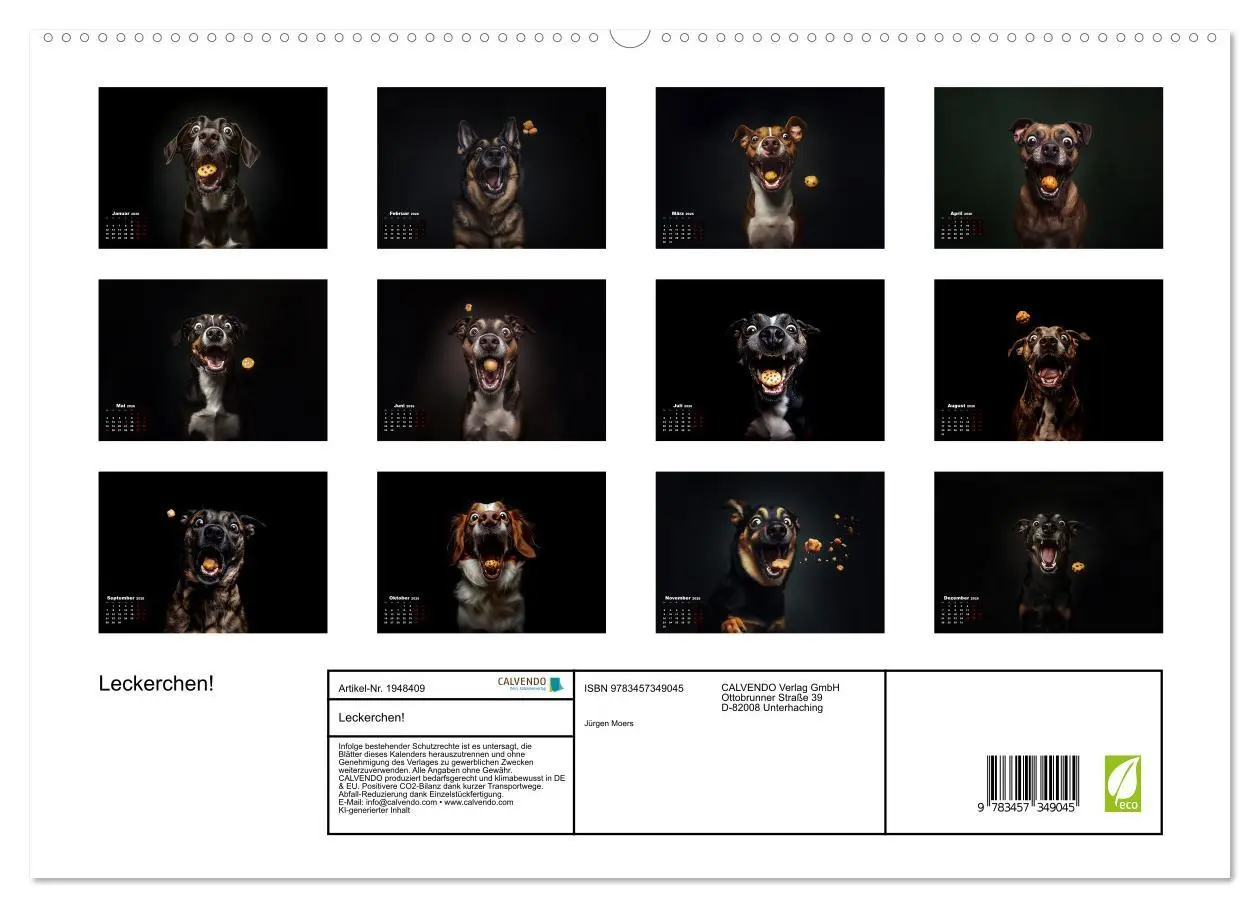 Bild: 9783457349045 | Leckerchen! (hochwertiger Premium Wandkalender 2026 DIN A2 quer),...