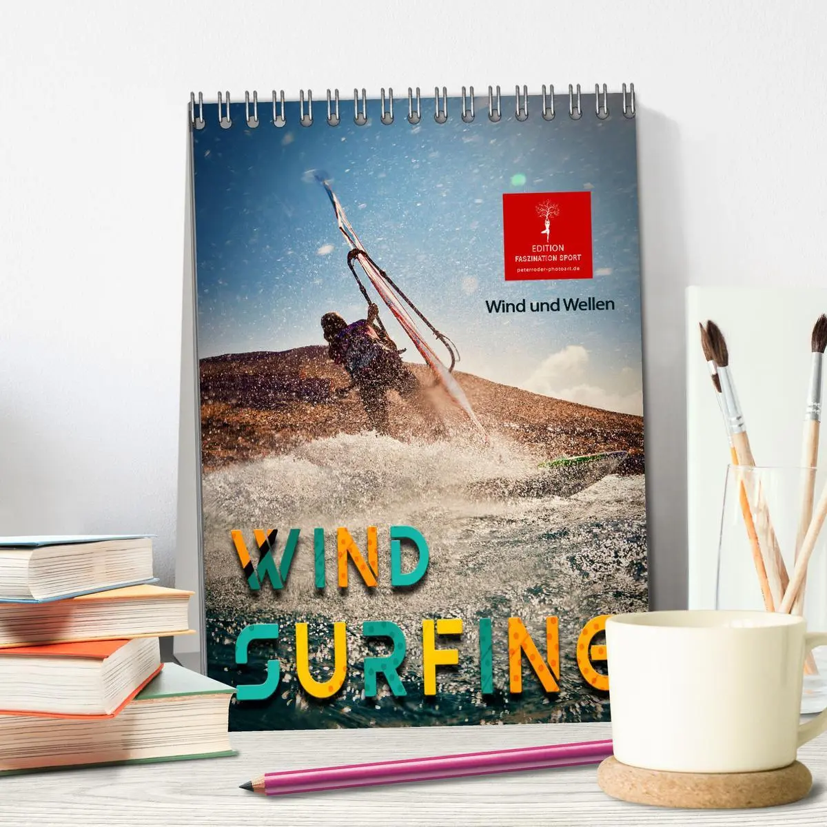 Bild: 9783516369045 | Windsurfing - Wind und Wellen (Tischkalender 2026 DIN A5 hoch),...