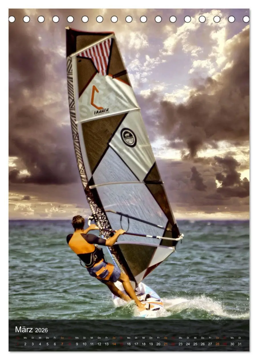 Bild: 9783516369045 | Windsurfing - Wind und Wellen (Tischkalender 2026 DIN A5 hoch),...