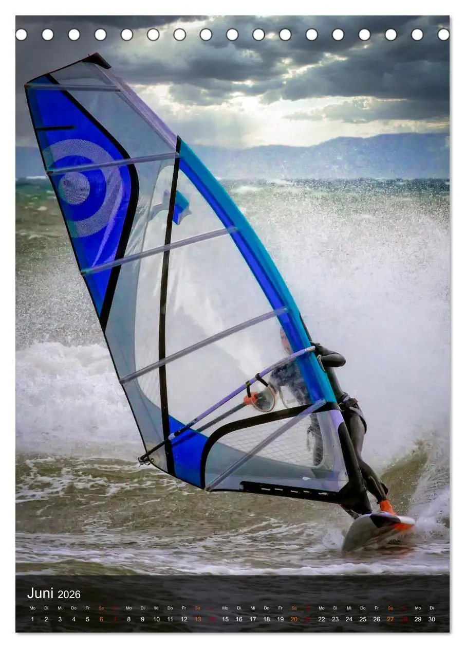 Bild: 9783516369045 | Windsurfing - Wind und Wellen (Tischkalender 2026 DIN A5 hoch),...