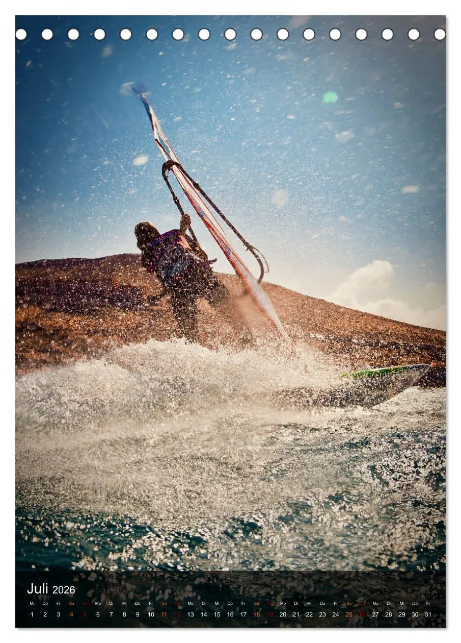 Bild: 9783516369045 | Windsurfing - Wind und Wellen (Tischkalender 2026 DIN A5 hoch),...