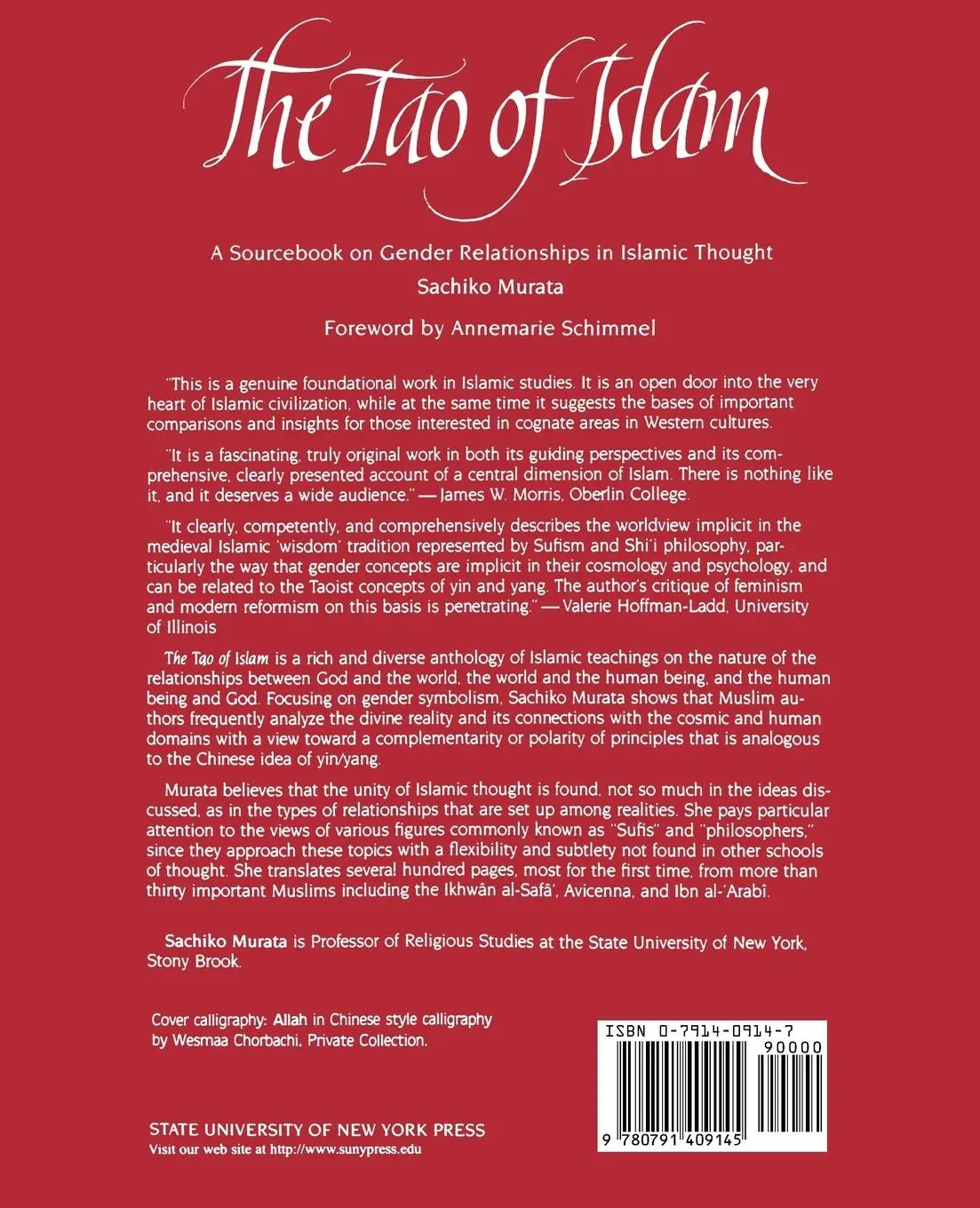 Rückseite: 9780791409145 | The Tao of Islam | Sachiko Murata | Taschenbuch | Englisch | 1992