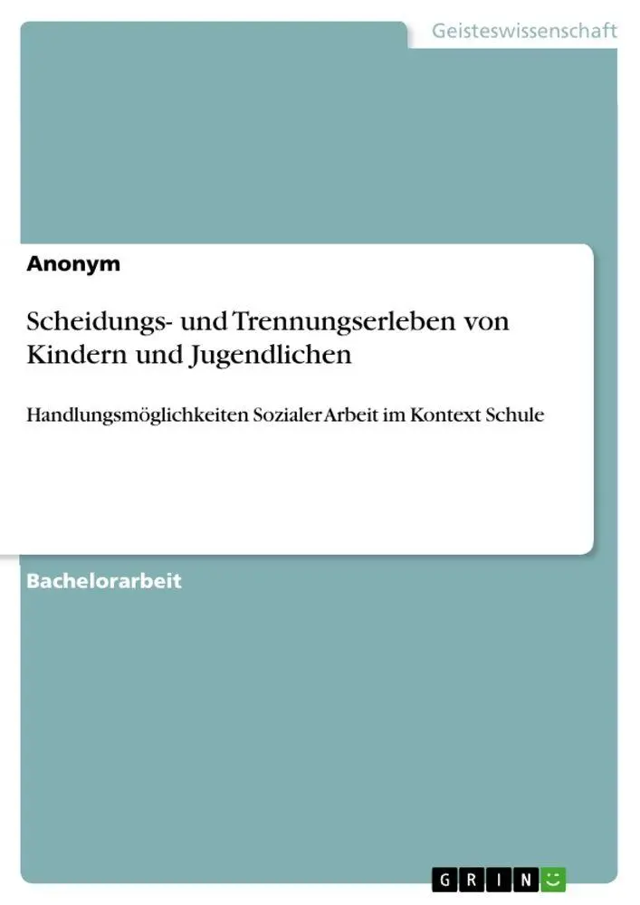 Cover: 9783346699145 | Scheidungs- und Trennungserleben von Kindern und Jugendlichen | Buch