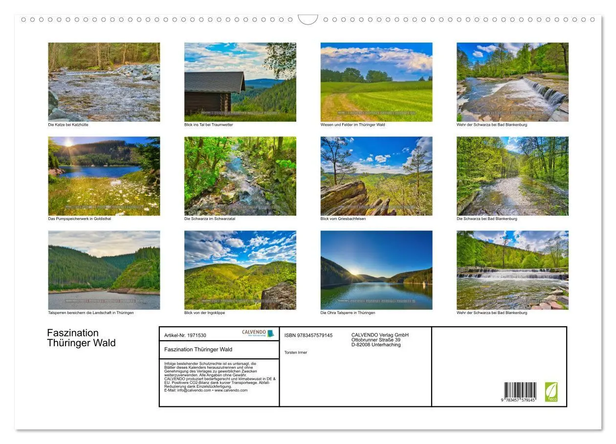 Bild: 9783457579145 | Faszination Thüringer Wald (Wandkalender 2026 DIN A2 quer),...