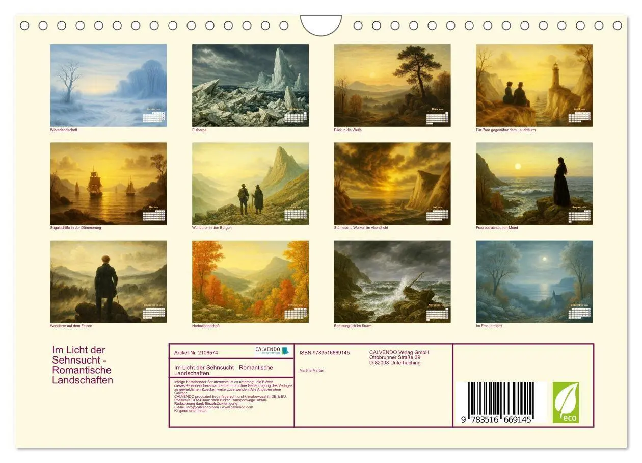 Bild: 9783516669145 | Im Licht der Sehnsucht - Romantische Landschaften (Wandkalender...