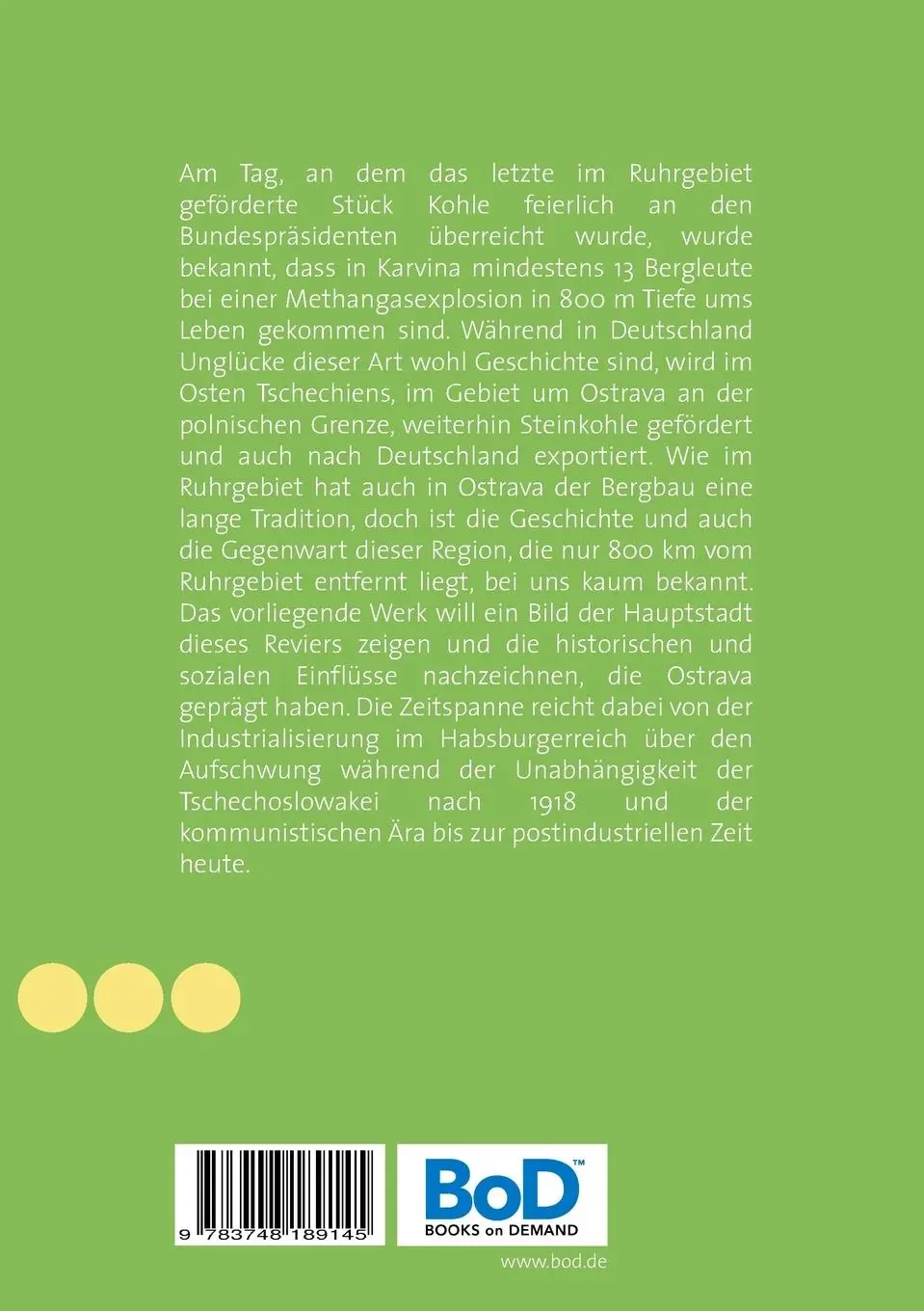Rückseite: 9783748189145 | Ostrava | Ein Porträt der Stadt in 10 Kapiteln | Michael Leidner