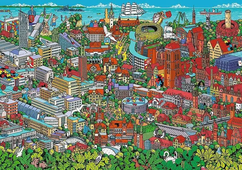 Bild: 5900511109245 | Puzzle Premium Plus 1000 Jubiläum - Danzig, Gdynia, Sopot | Spiel