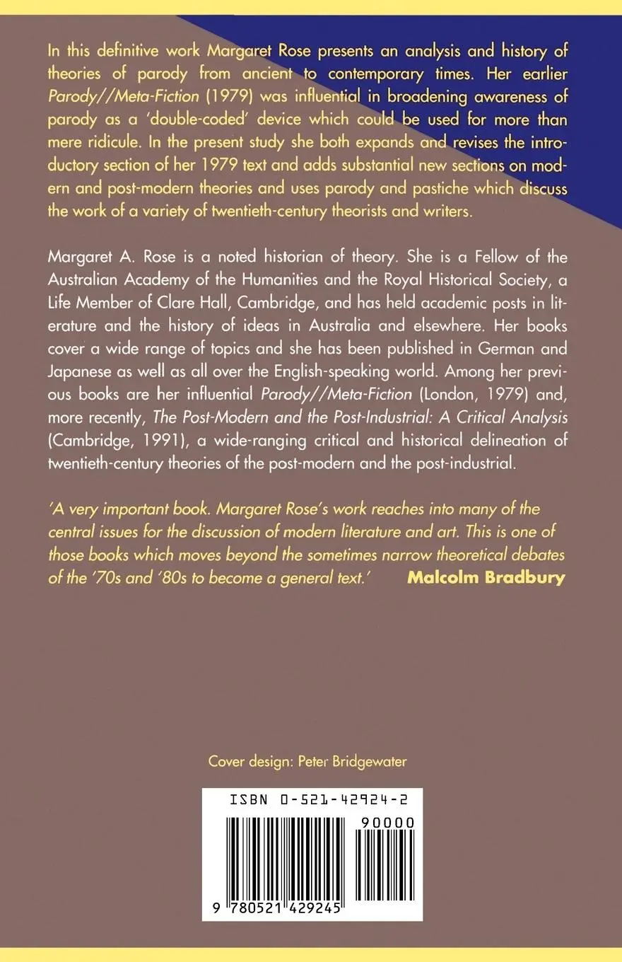 Rückseite: 9780521429245 | Parody | Ancient, Modern, and Post-Modern | Margaret A. Rose | Buch
