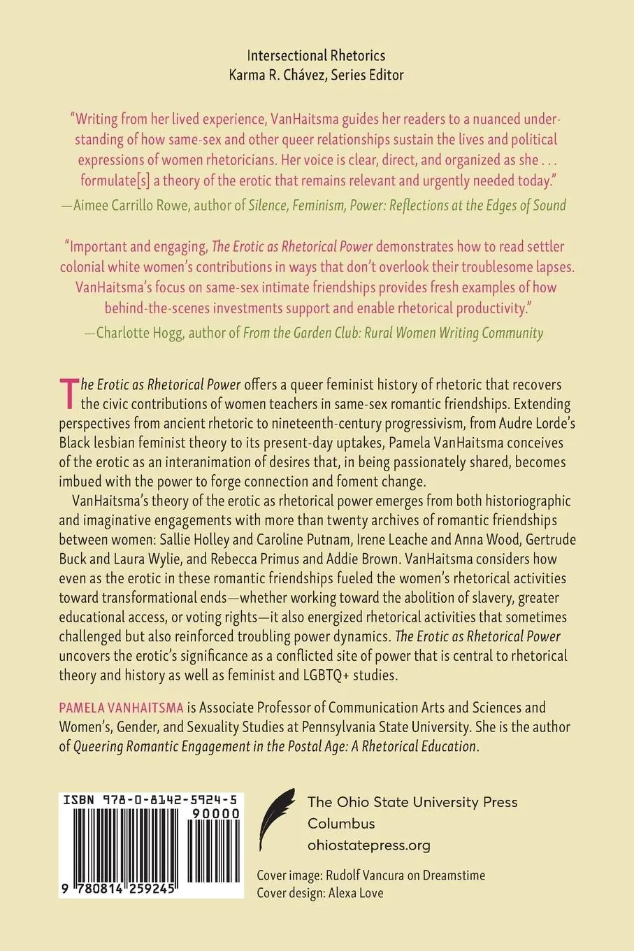 Rückseite: 9780814259245 | The Erotic as Rhetorical Power | Pamela Vanhaitsma | Taschenbuch