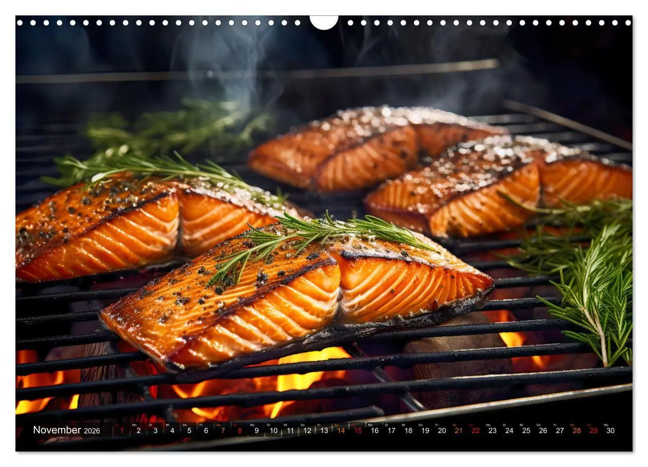 Bild: 9783457499245 | BBQ Feuerzauber - Grillkalender (Wandkalender 2026 DIN A3 quer),...