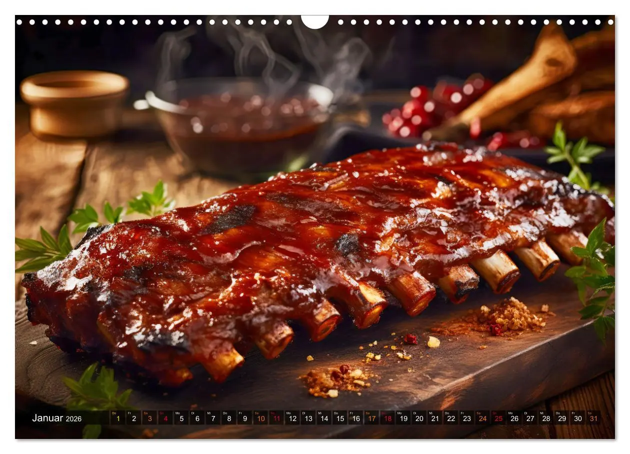 Bild: 9783457499245 | BBQ Feuerzauber - Grillkalender (Wandkalender 2026 DIN A3 quer),...
