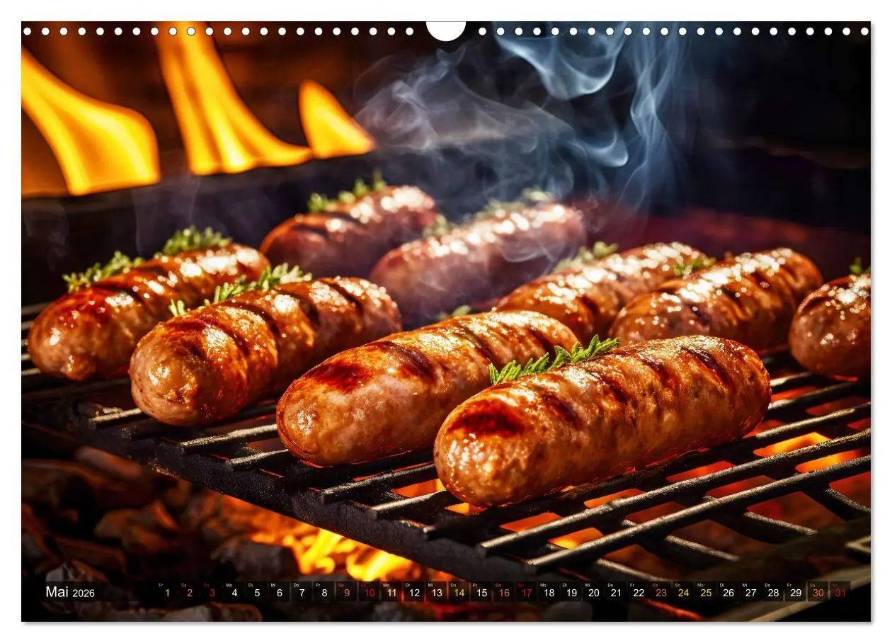 Bild: 9783457499245 | BBQ Feuerzauber - Grillkalender (Wandkalender 2026 DIN A3 quer),...