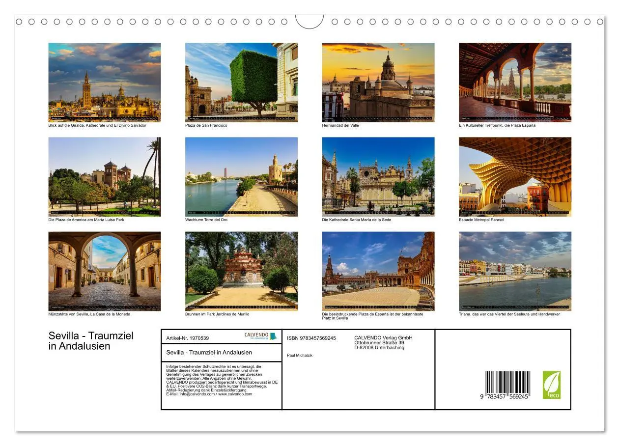 Bild: 9783457569245 | Sevilla - Traumziel in Andalusien (Wandkalender 2026 DIN A3 quer),...