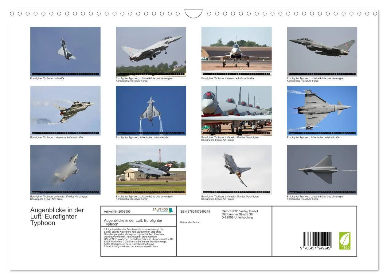 Bild: 9783457949245 | Augenblicke in der Luft: Eurofighter Typhoon (Wandkalender 2026 DIN...