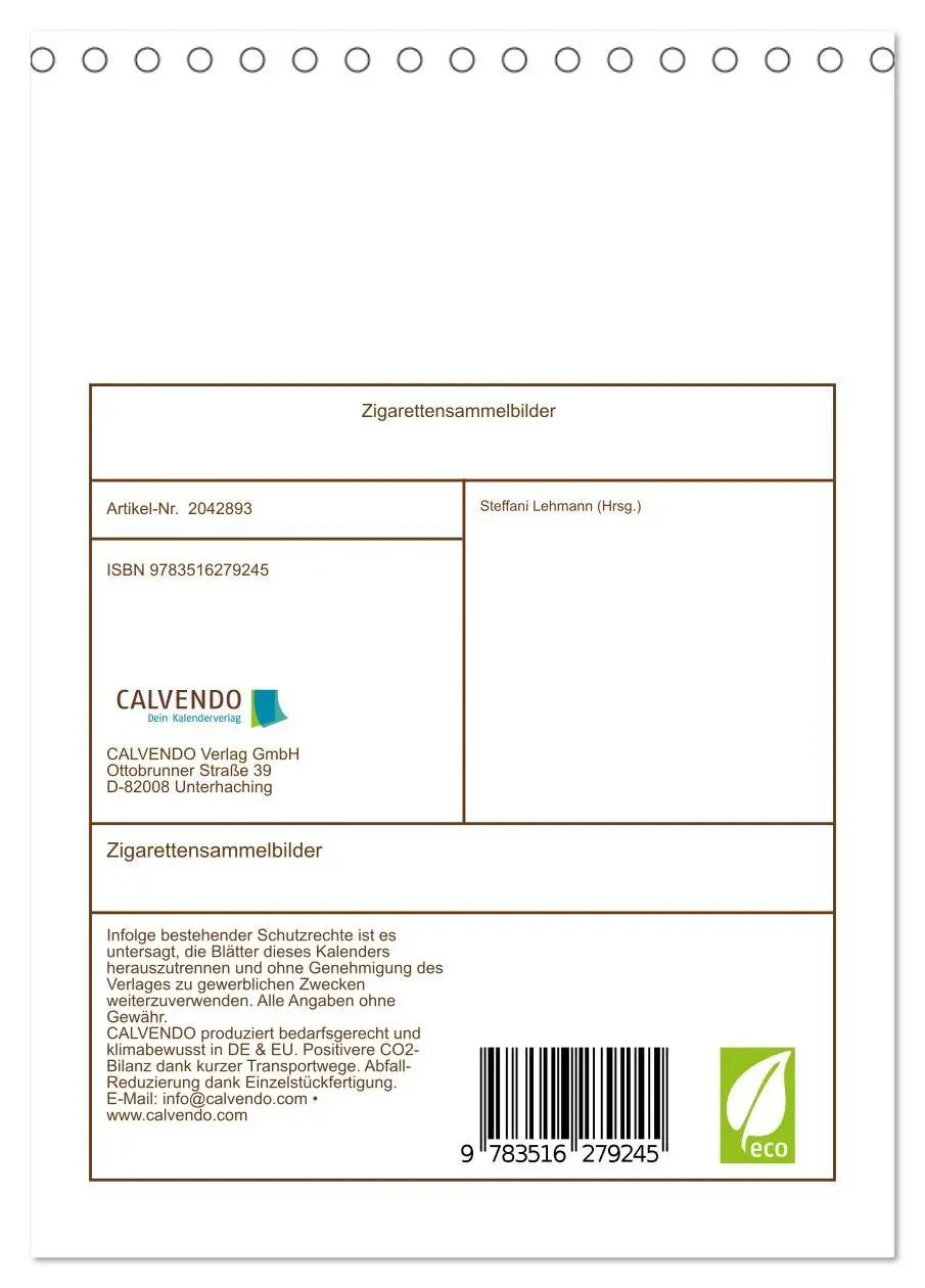 Bild: 9783516279245 | Zigarettensammelbilder (Tischkalender 2026 DIN A5 hoch), CALVENDO...
