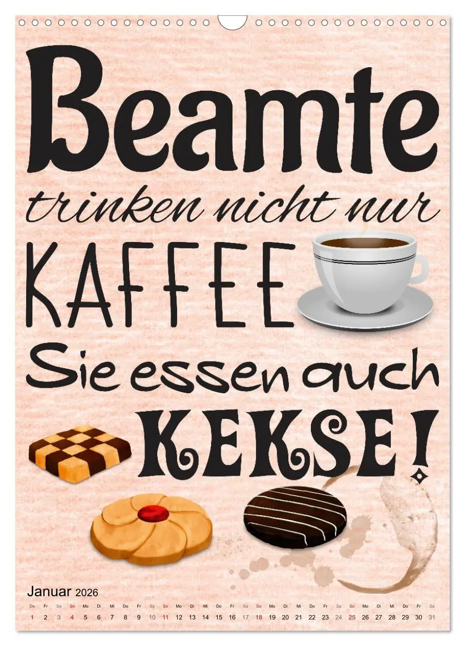 Bild: 9783516349245 | Beamten-Sprüche (Wandkalender 2026 DIN A3 hoch), CALVENDO...
