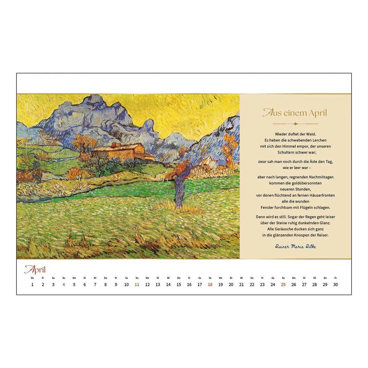 Bild: 9783746269245 | Die Jahreszeiten der Impressionisten 2027 | Rainer Maria Rilke | 12 S.