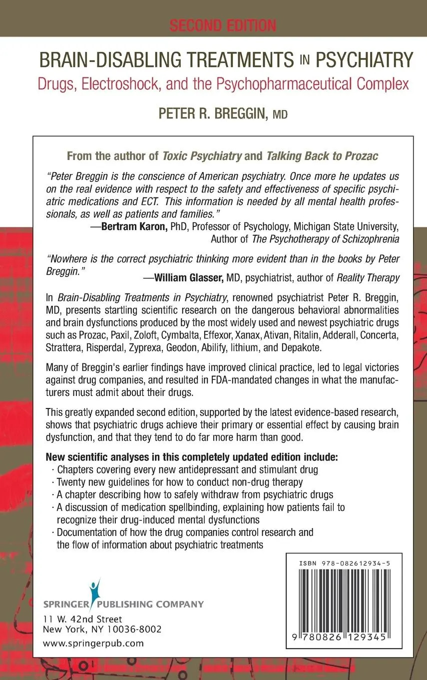 Rückseite: 9780826129345 | Brain-Disabling Treatments in Psychiatry | Peter R. MD Breggin | Buch
