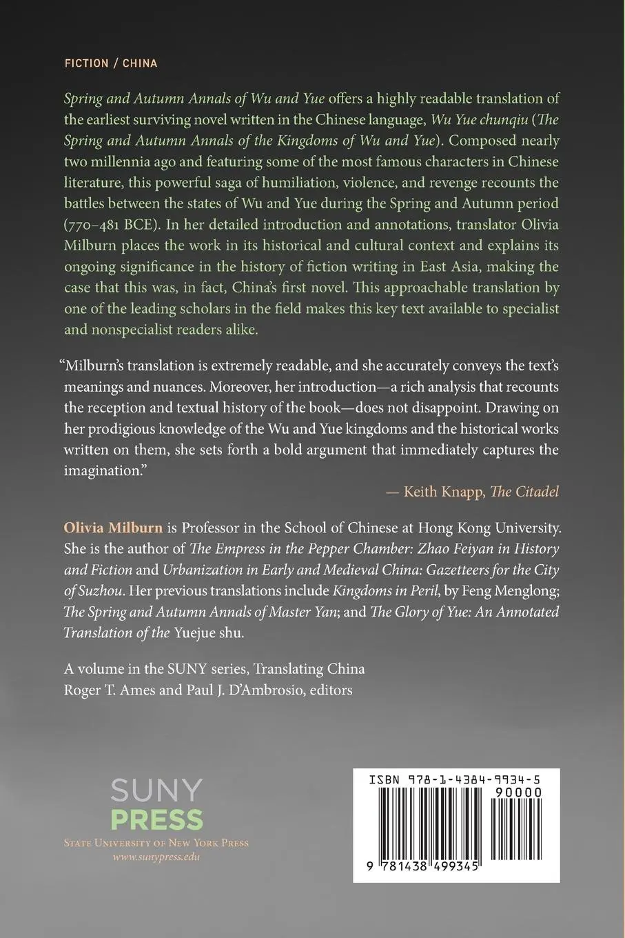 Rückseite: 9781438499345 | Spring and Autumn Annals of Wu and Yue | Taschenbuch | Englisch | 2025