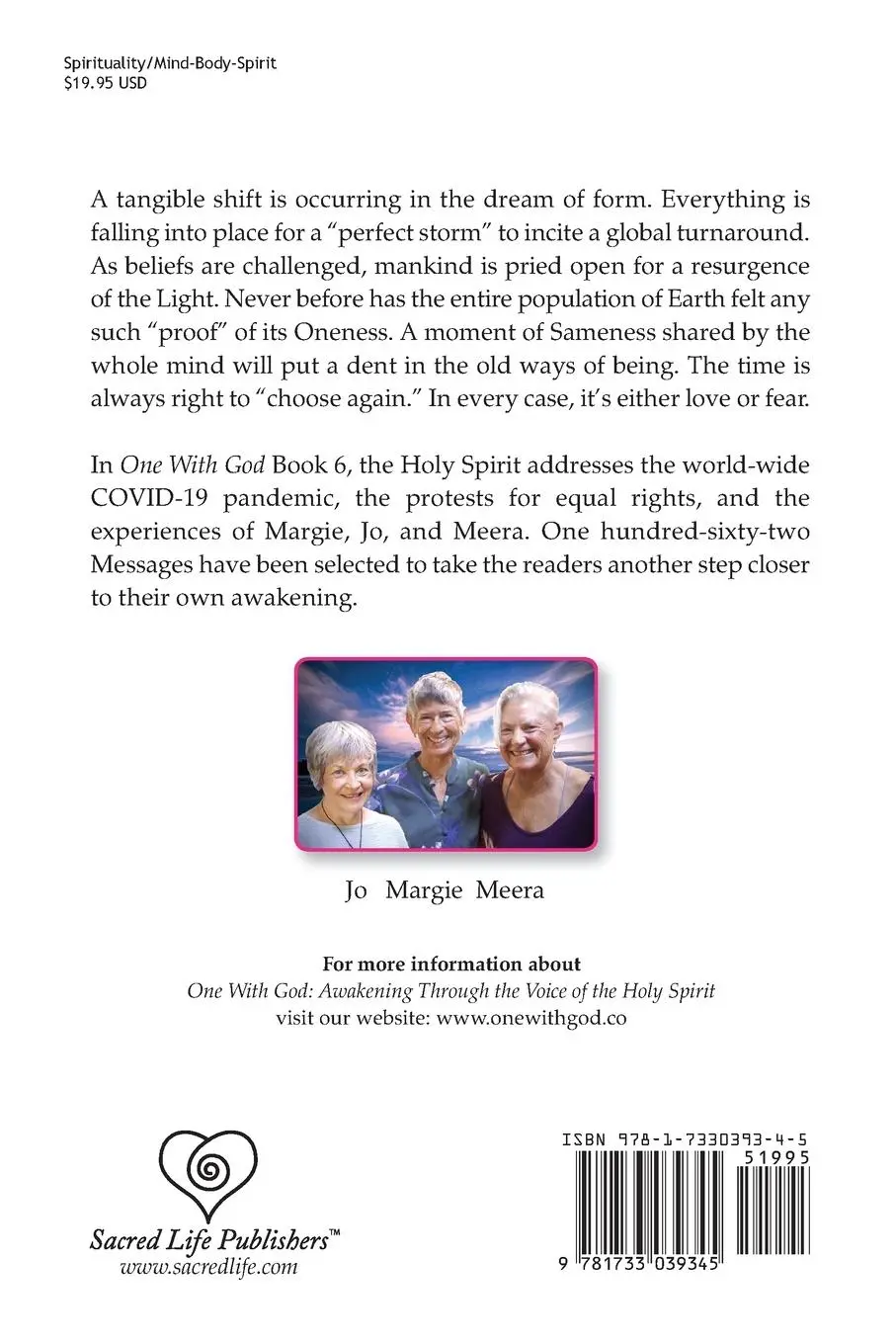 Rückseite: 9781733039345 | One With God | Awakening Through the Voice of the Holy Spirit - Book 6