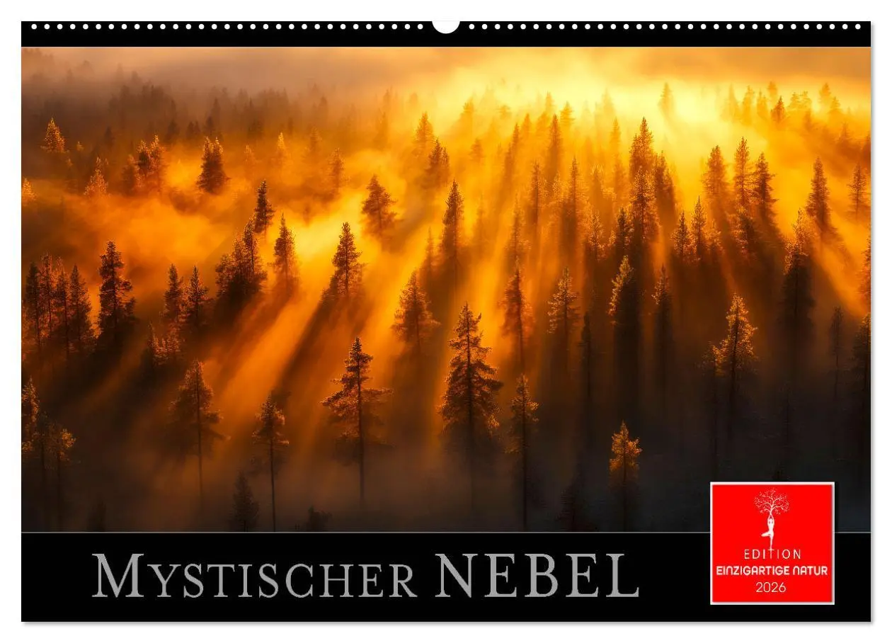 Cover: 9783457319345 | Mystischer Nebel (Wandkalender 2026 DIN A2 quer), CALVENDO...