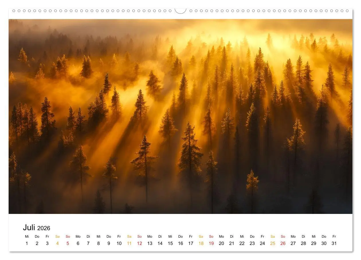 Bild: 9783457319345 | Mystischer Nebel (Wandkalender 2026 DIN A2 quer), CALVENDO...