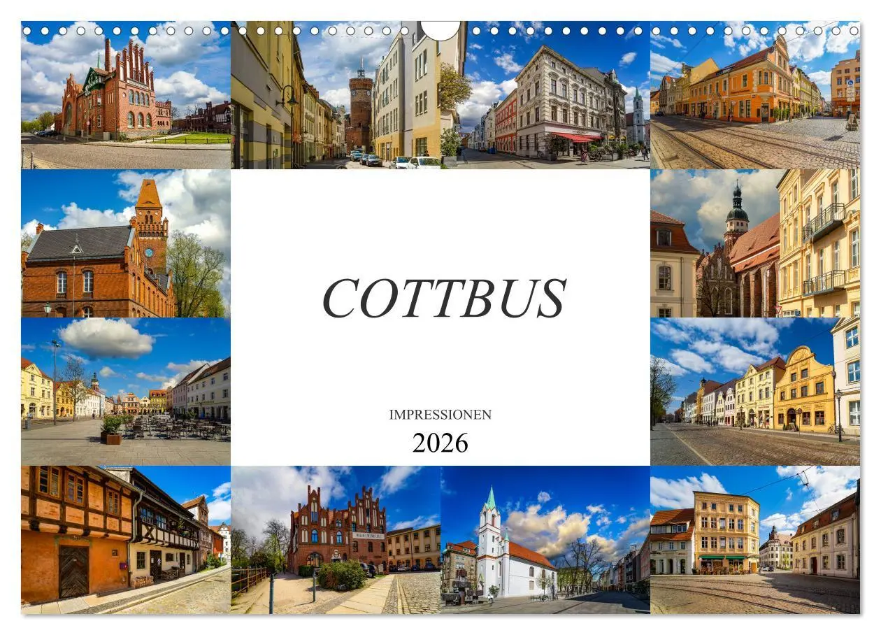 Cover: 9783457799345 | Cottbus Impressionen (Wandkalender 2026 DIN A3 quer), CALVENDO...