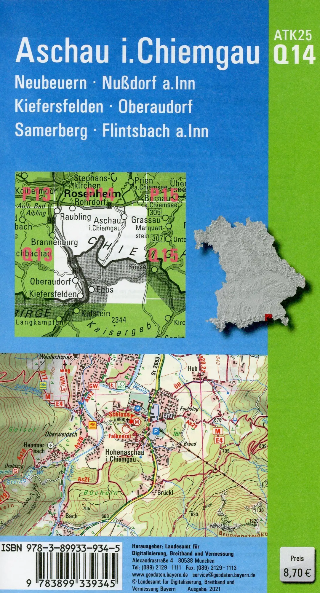 Bild: 9783899339345 | Aschau i.Chiemgau 1:25 000 | Digitalisierung | (Land-)Karte | Deutsch