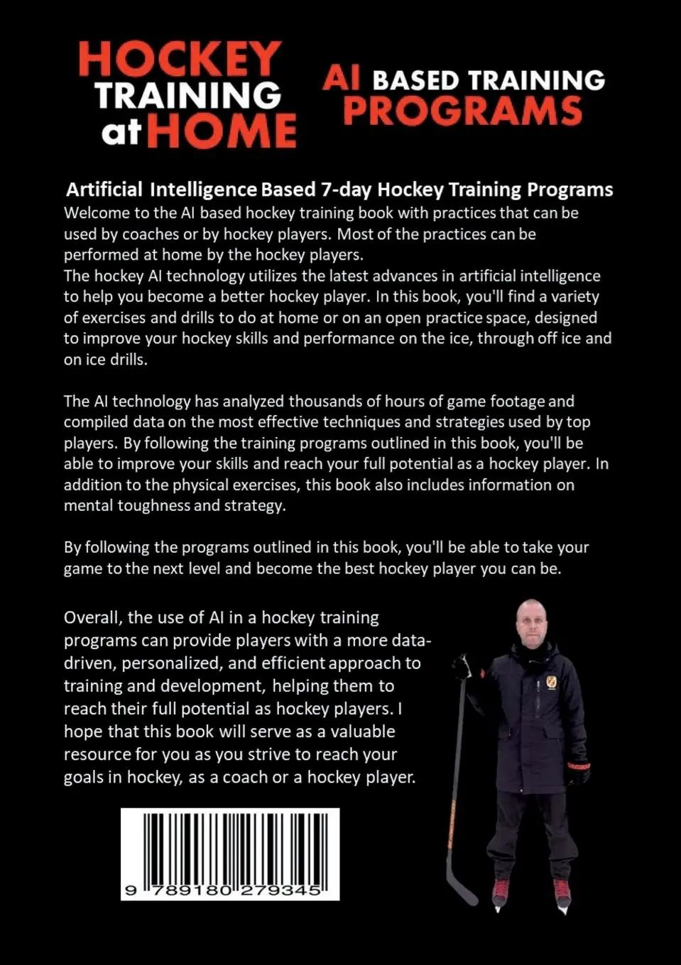 Rückseite: 9789180279345 | Hockey Training at Home | AI Based Hockey Training Programs | Aro