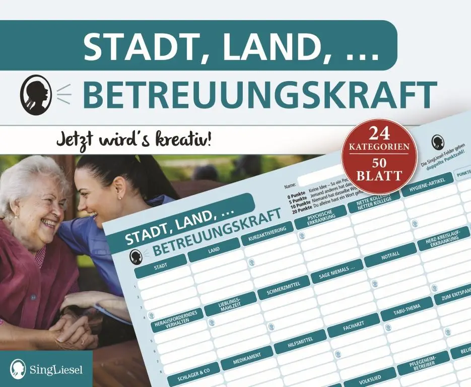 Cover: 4280000809445 | Stadt, Land, Betreuungskraft | Singliesel | Spiel | 100 S. | Deutsch